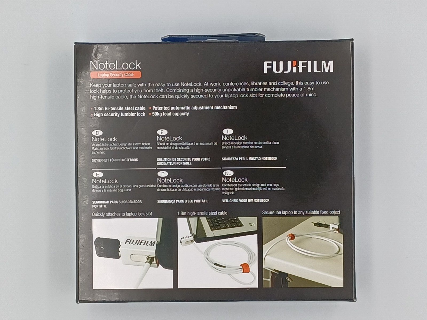 NOTE LOCK LAPTOP COMPUTER LOCK 1.8m CABLE FUJI FILM LAPTOP ANTI THEFT LOCK