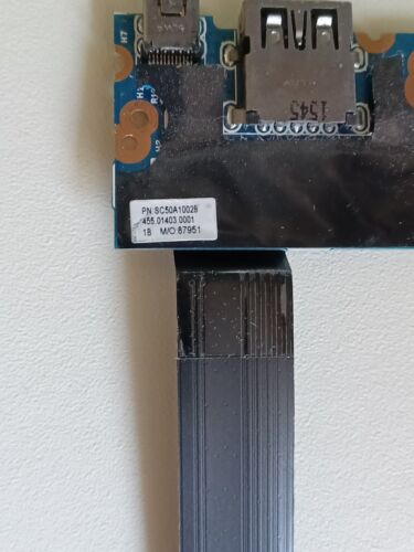 Lenovo ThinkPad X1 Carbon 3rd Gen USB & mini ethernet RJ45 Board SC50A10028