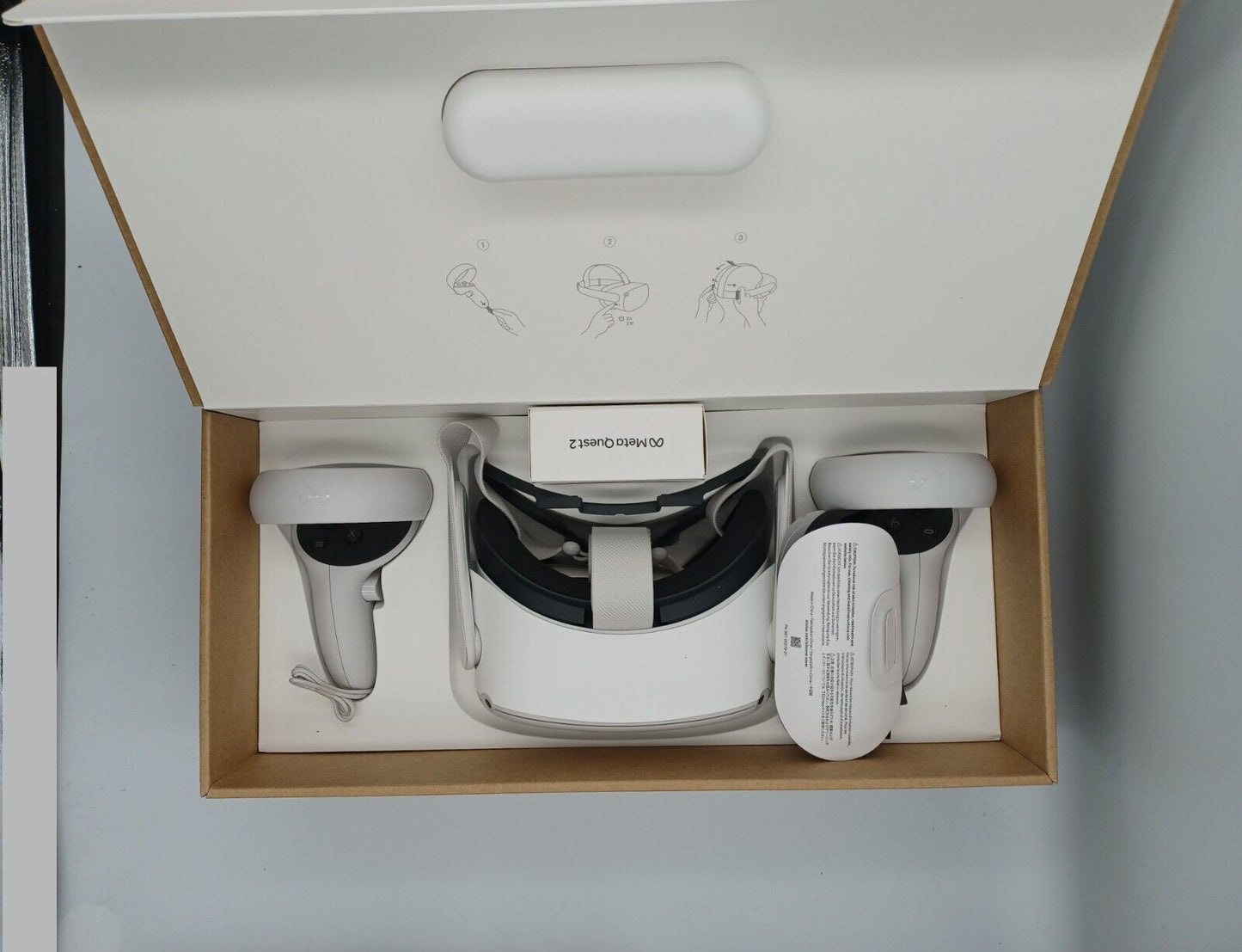 Meta Oculus Quest 2 128GB VR Headset with controllers.